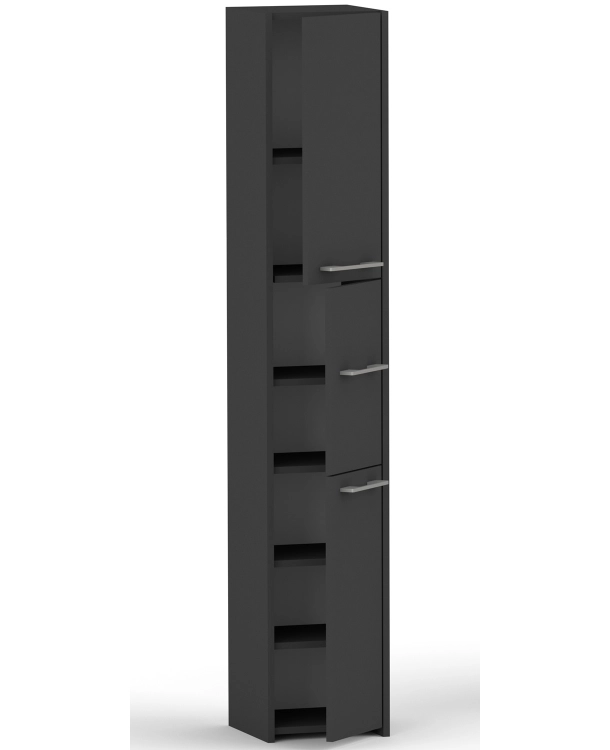 Słupek LUNA 30 cm 3D czarny / antracyt